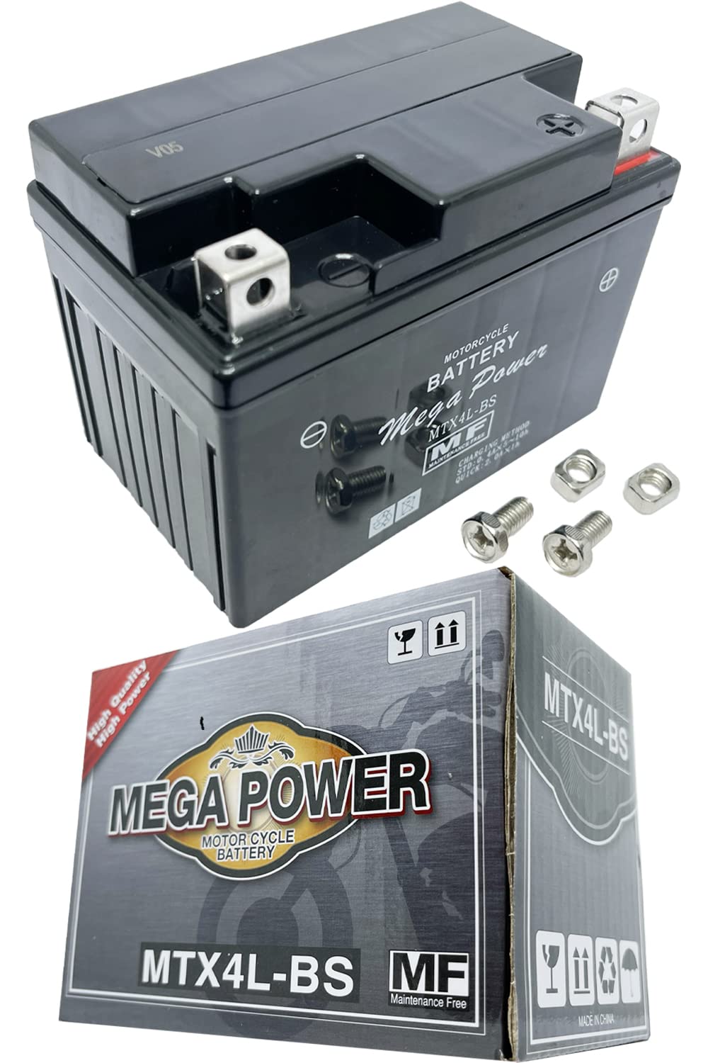 Amazon | メガパワー バイクバッテリー タクト ベーシック 型式 AF24