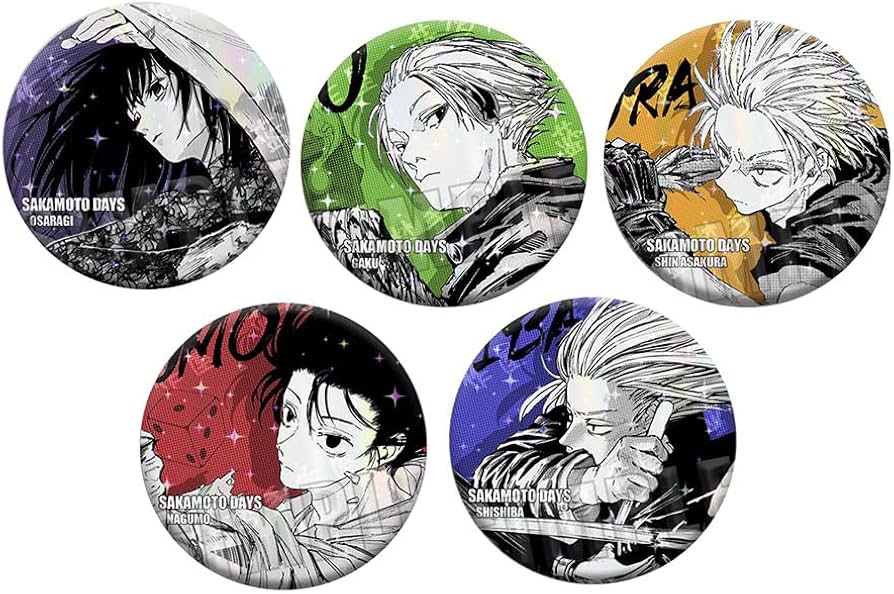 Amazon.co.jp: サカモトデイズ 缶バッジ バッジセット 5枚セット 坂本