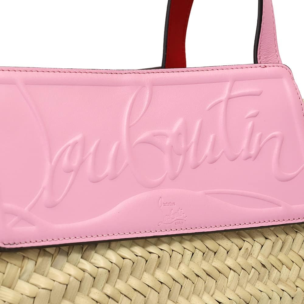 G2937 未使用 クリスチャンルブタン ルビショア ラフィア レザーカゴバッグ