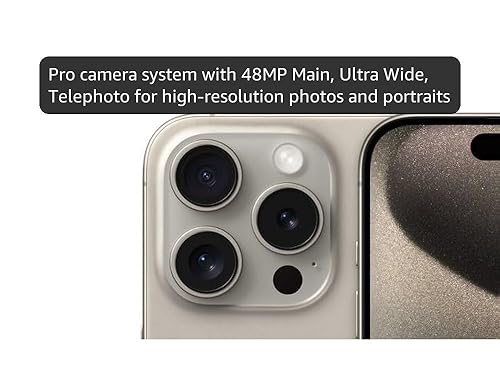 Amazon.com: Apple iPhone 15 Pro Max, 256GB, Natural Titanium