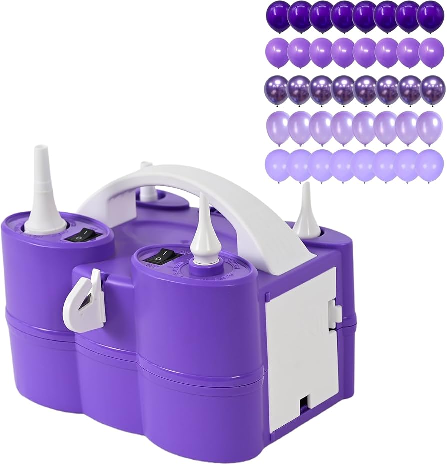 Amazon.com: Togvu Purple Balloon with Air Pump Electric Set, 3-in