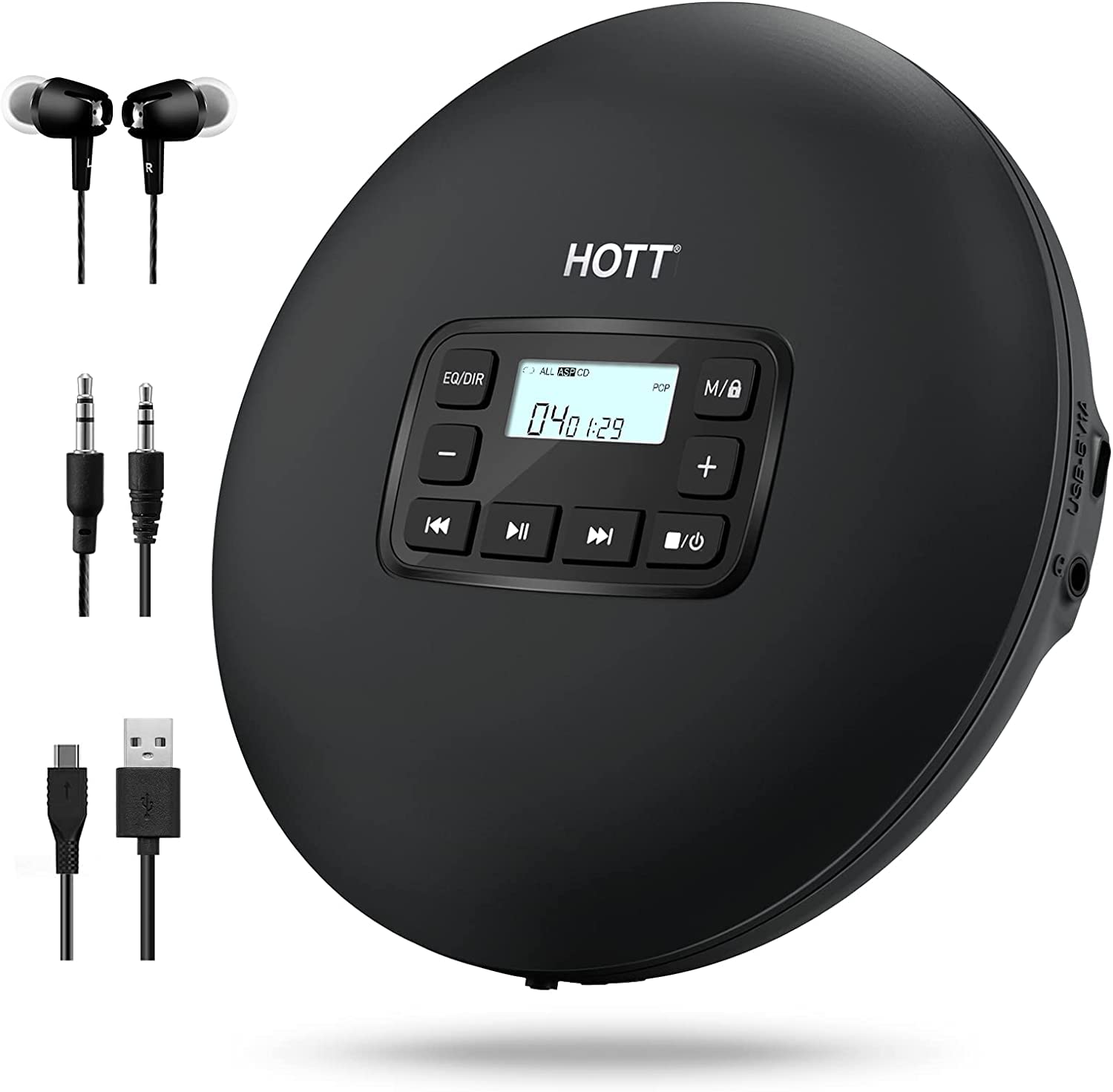 Amazon.co.jp: HOTT ポータブルCDプレーヤー ホームトラベル用