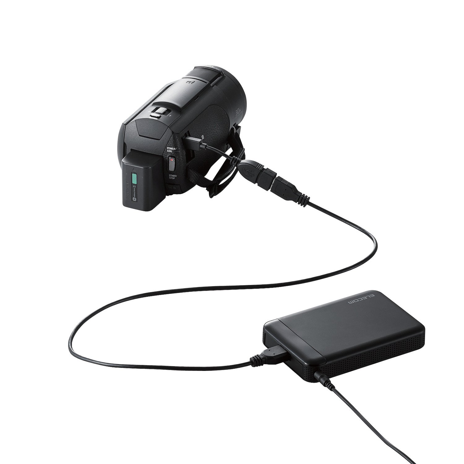 Amazon | エレコム HDD 外付けハードディスク 2TB ビデオカメラから