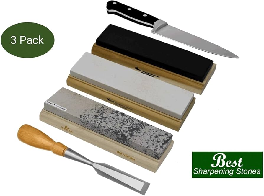 Amazon.com: Arkansas Sharpening Stone Set - Wood Mounted 6