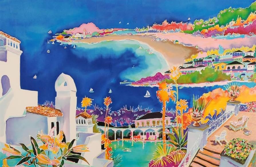 Amazon.co.jp: ジェニファー・マークス メディテラネオ 海 絵画 風景画