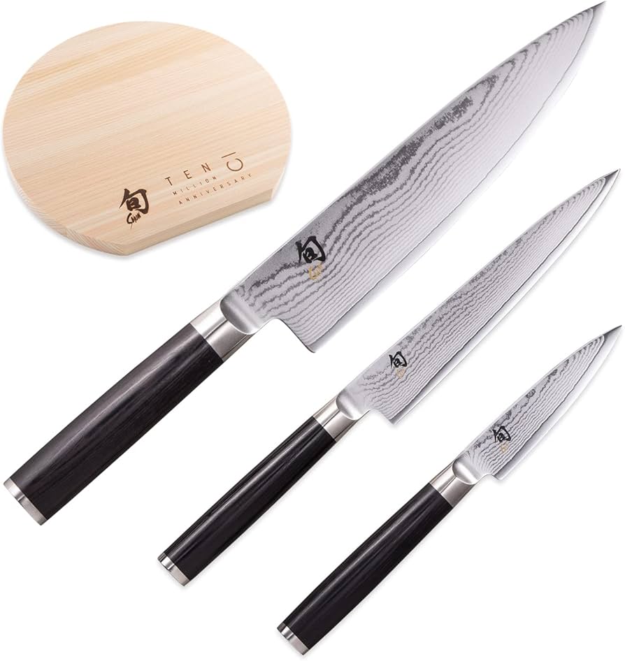 Amazon.co.jp: 貝印 KAI 旬 Classic 包丁3本セット 桧まな板 シェフズ