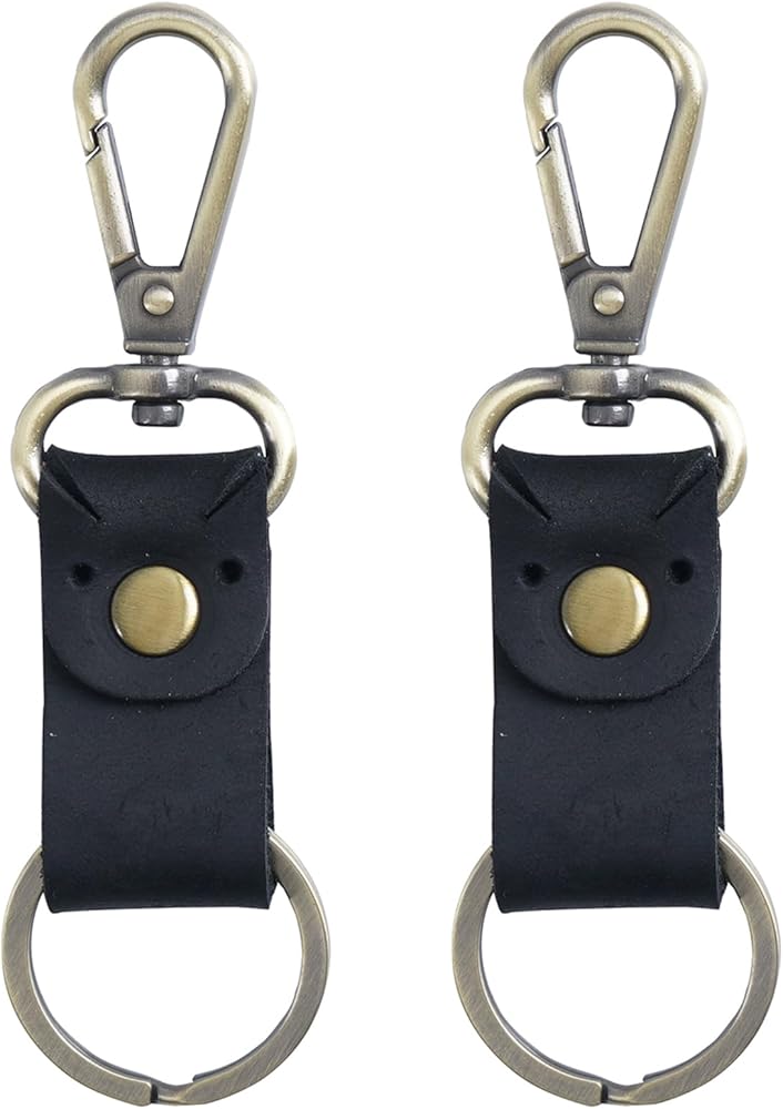 Amazon.com: Jack&Chris Genuine Leather Keychain, Small Keychain