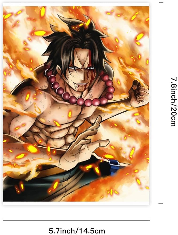 Amazon.co.jp: ステッカー ワンピース エース 火拳 ONE PIECE 防水