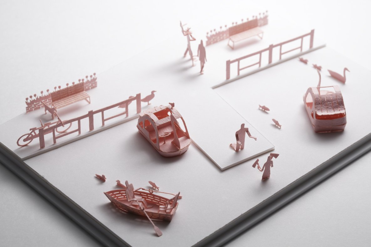 Amazon | テラダモケイ1/100建築模型用添景セットNo.30 水辺の公園編