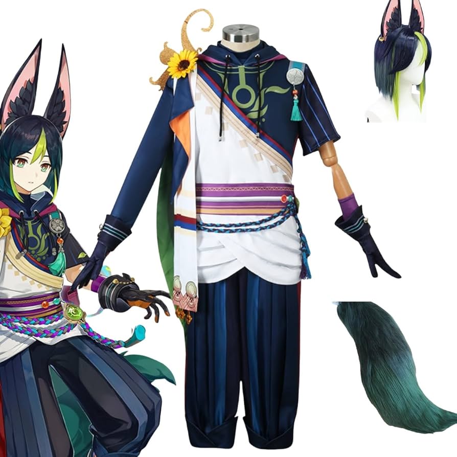 Amazon.co.jp: FSQCY 原神 ティナリ コスプレ衣装 ウィッグ付き 靴追加
