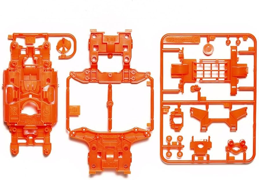 Amazon | 95682 MSカラーシャーシセット 蛍光オレンジ ミニ四駆