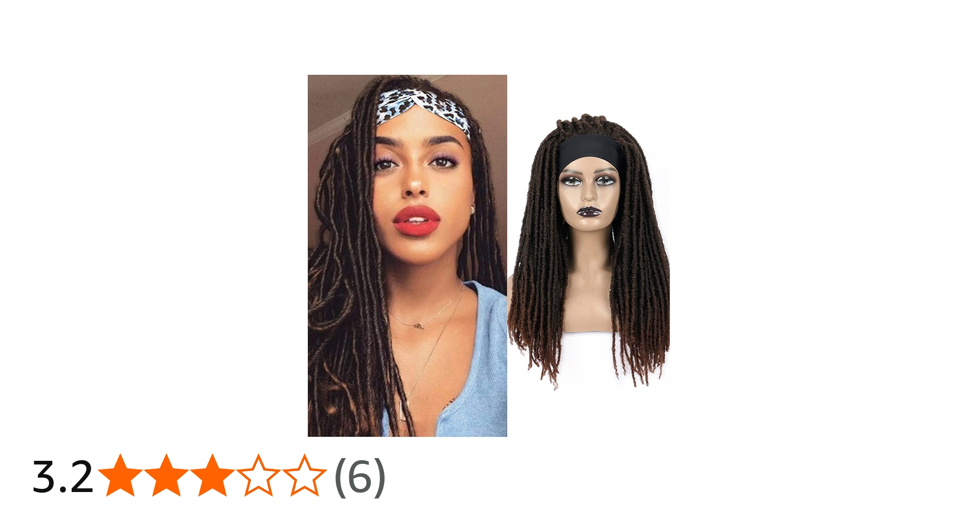 Amazon.co.jp: LSOAARRT ロングブラックヘッドバンドウィッグドレッド