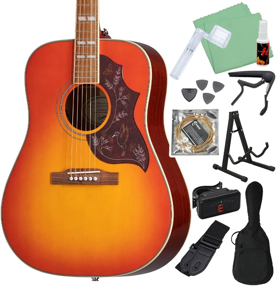 Amazon | Epiphone Hummingbird Studio Faded Cherry Burst