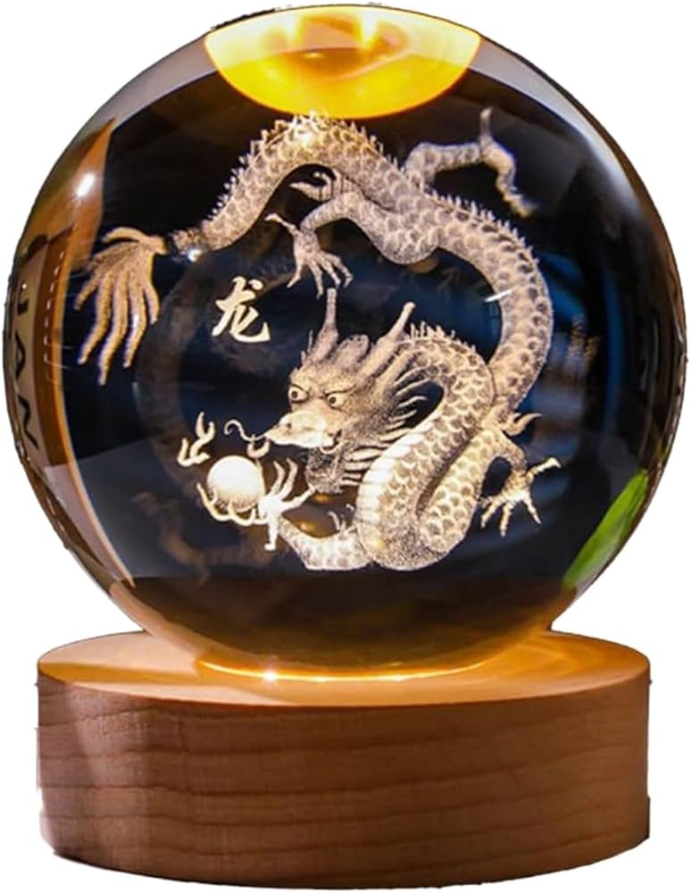 Amazon.co.jp: 【風水アドバイザー監修】PLEAVIT 龍の玉 龍 置物 風水