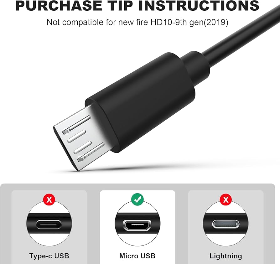 Amazon.co.jp: 6フィート USB to Micro-USBケーブル 旧型Kindle電子