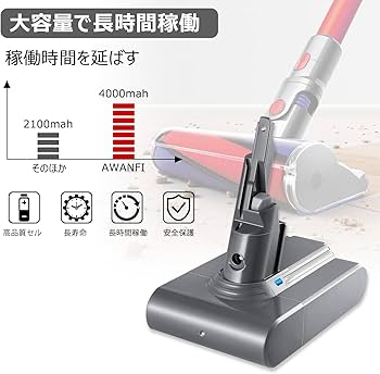 Amazon.co.jp: ダイソン V7 バッテリー SV11 HH11 21.6V 掃除機用互換
