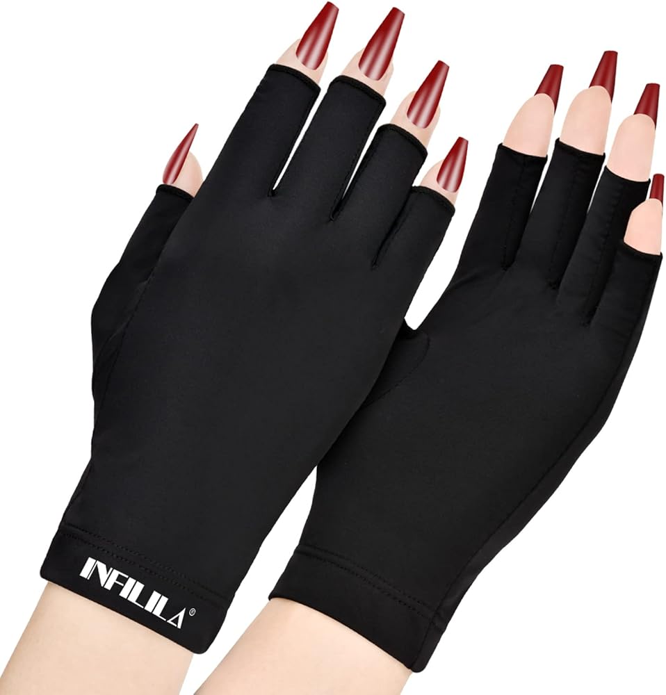 Anti UV Gloves for Gel Nail Lamp Lamp gloves -Utility glove Shorty