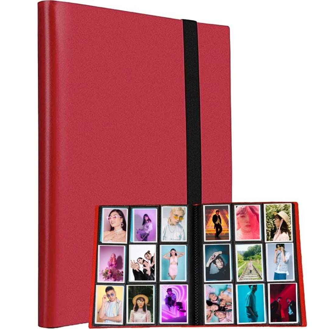 Amazon.co.jp: チェキ用ポラロイド用ミニアルバム (360枚, 赤) : 家電