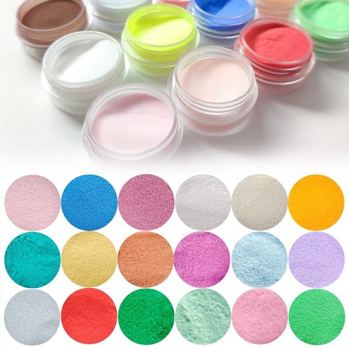 Amazon | ネイルアクリルパウダー アクリルネイル18色セット ネイル