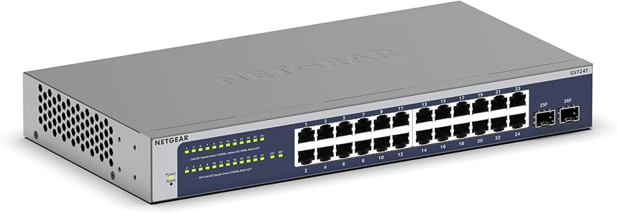 Amazon.com: NETGEAR 24-Port Gigabit Ethernet Smart Switch (GS724T
