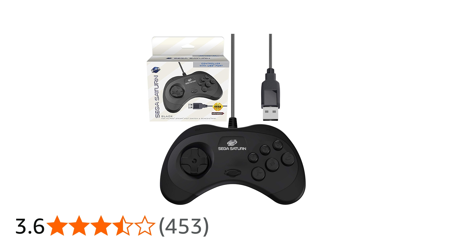 Amazon.co.jp: セガ公認 サターン ゲームパッド コントローラー