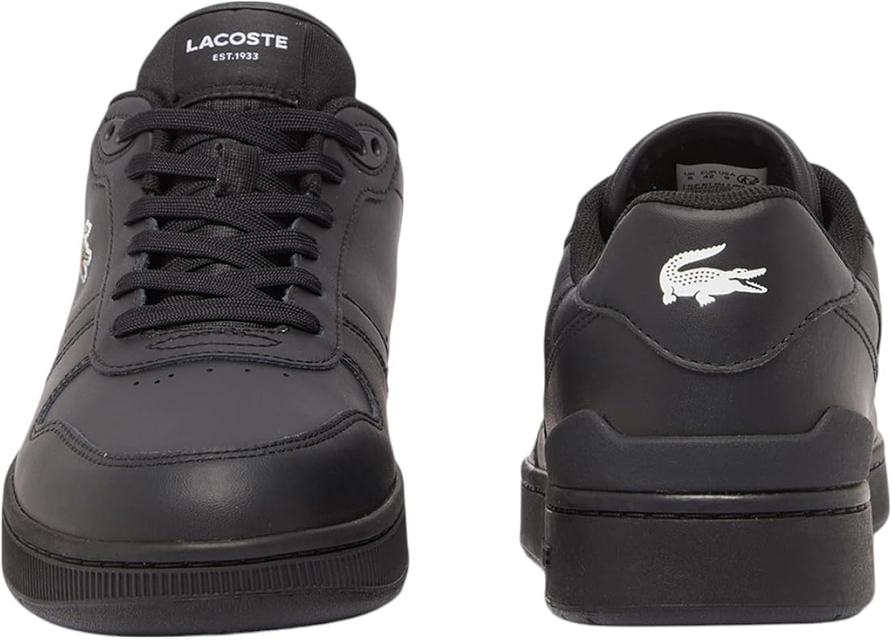 Amazon.com | Lacoste Mens T-Clip Set Sneaker, BLK/BLK, 7 | Fashion