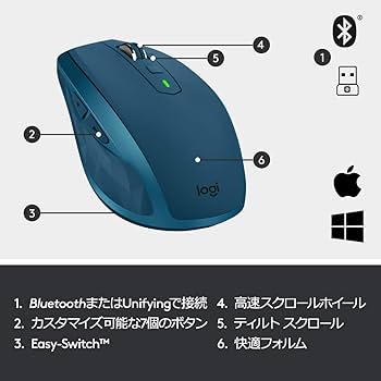 Amazon.co.jp: ロジクール ワイヤレスマウス 無線 マウス ANYWHERE 2S