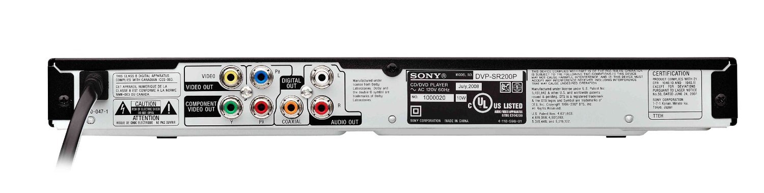 Amazon.com: Sony DVP-SR200P/B DVD Player, Black : Electronics