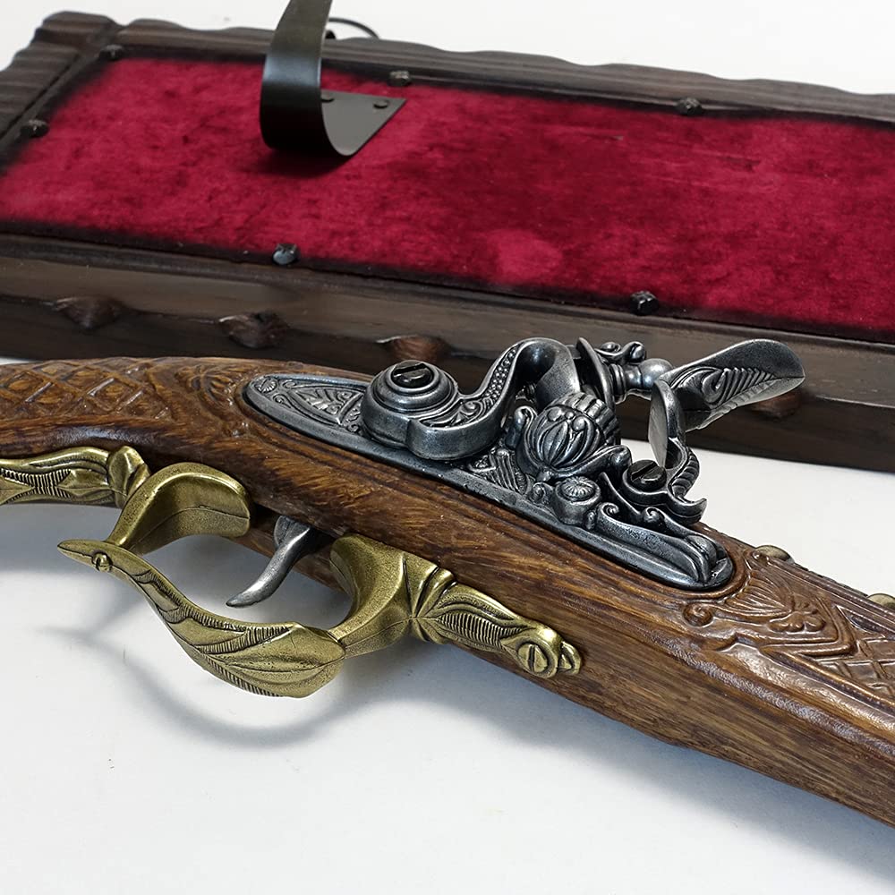 Amazon.co.jp: スペイン製 フリントロック式 中世 古式銃 レプリカ