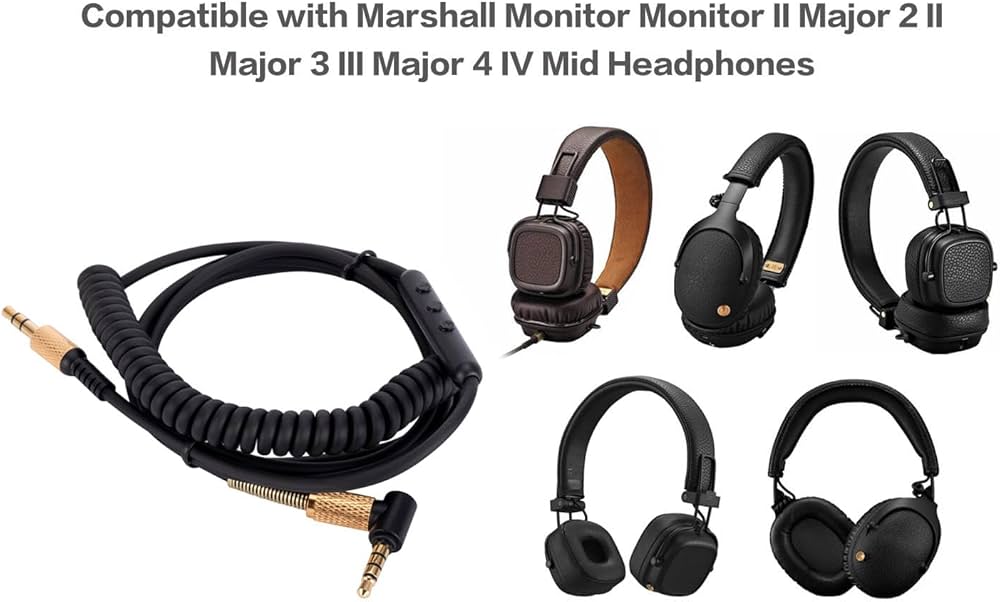 Amazon.com: Replacement Audio Cable for Marshall headphones