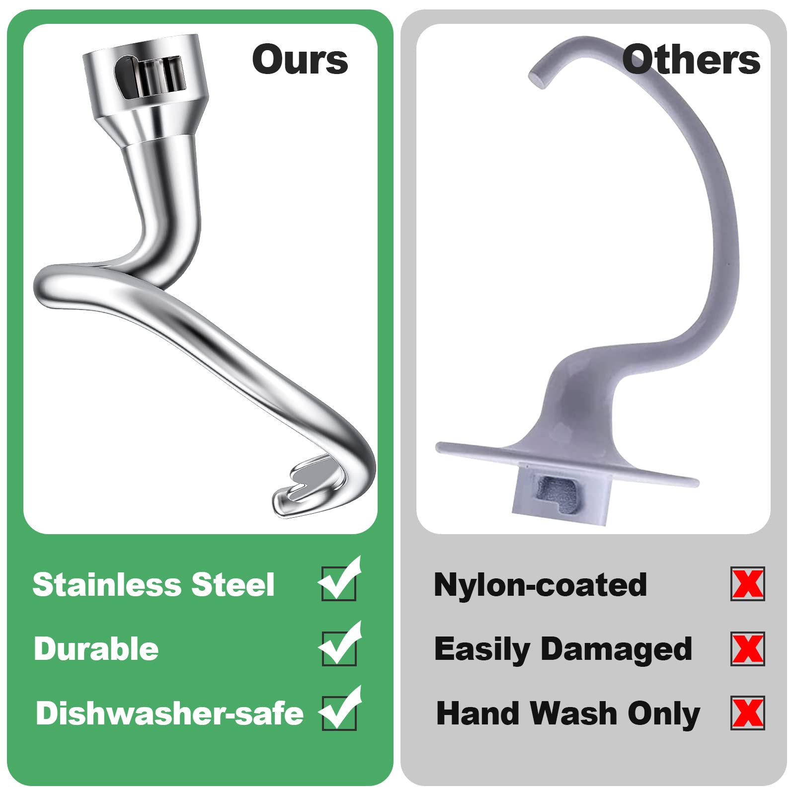 Amazon | Kitchenaid 4.5/5クォート交換用スパイラル生地フック チルト