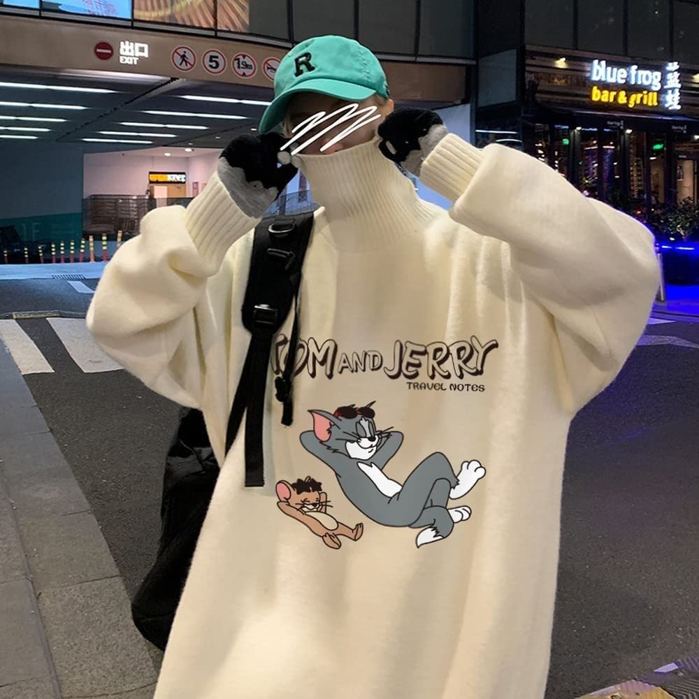 Amazon.co.jp: トムとジェリー ニット セーター メンズ ニット 長袖