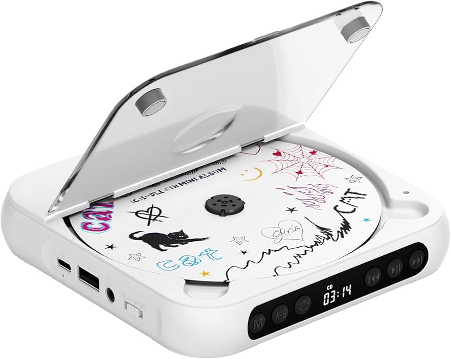 Amazon.com: ENVYCLOUD CD Player Portable with Dual Stereo Speakers