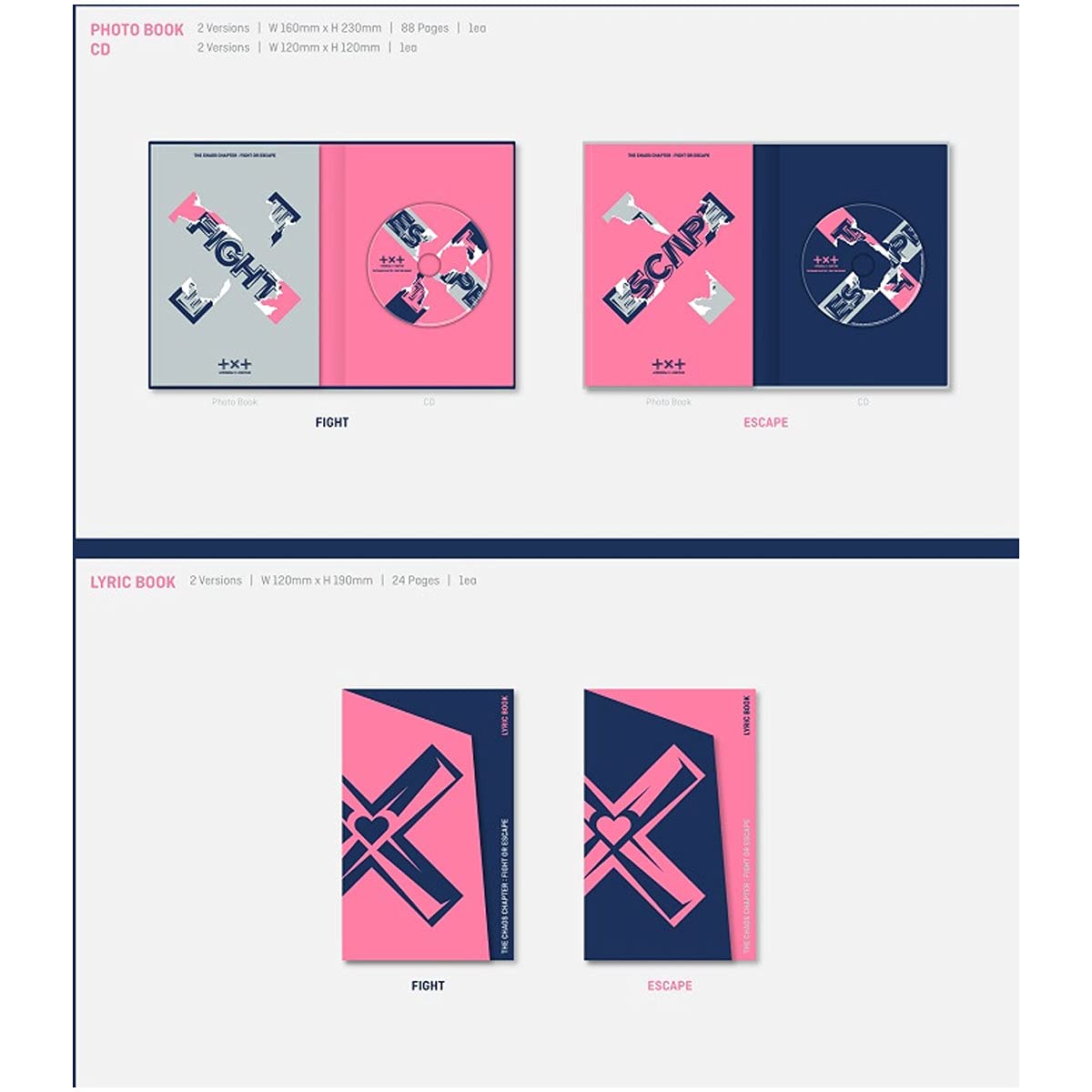 Amazon.com: [SET] TXT Album - Chaos Chapter : FIGHT OR ESCAPE (SET