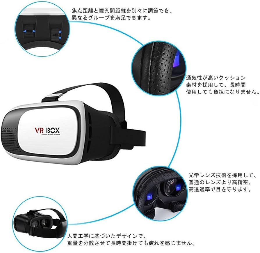 Amazon.co.jp: MXYZB 3D VR ゴーグル VR BOX 3Dメガネ バーチャル