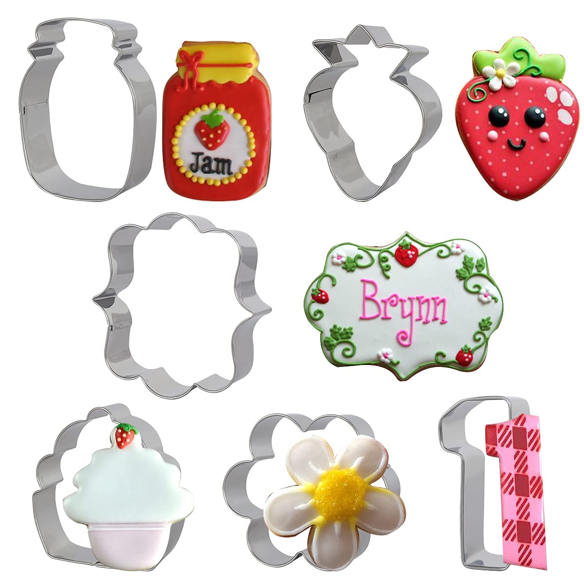 Amazon.com: Fangleland Fruit Cookie Cutter Set Strawberry Theme