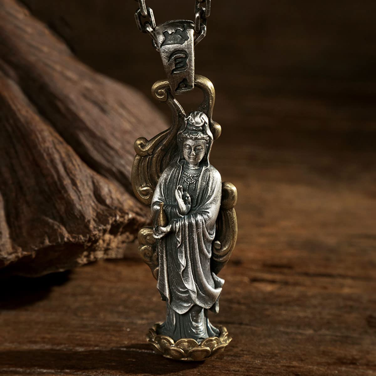 Amazon｜観音像【観音菩薩像】ペンダント ネックレス お守り御本尊