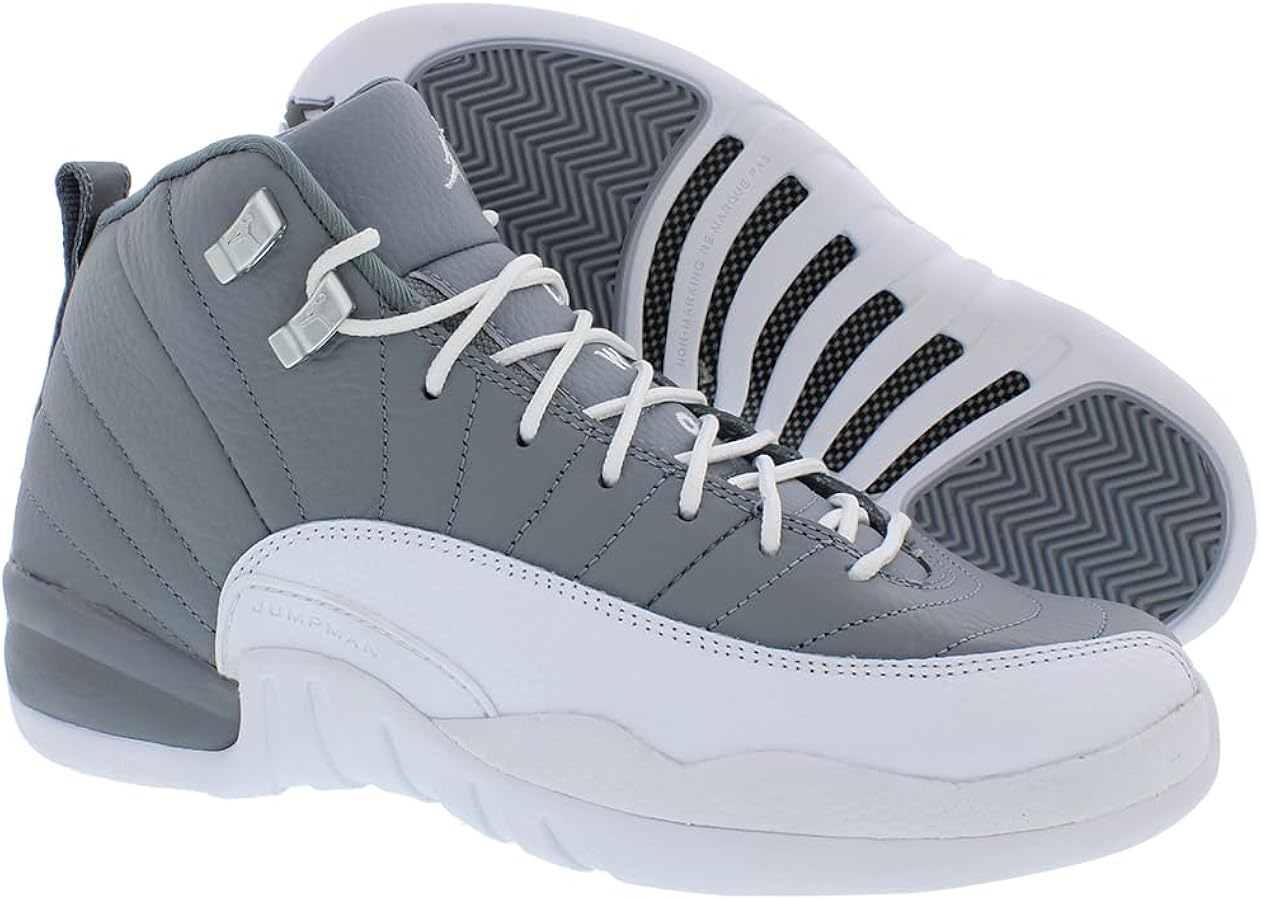Jordan 12 Retro (Little Kid), Stealth/White/Cool Grey, 4 Big Kid