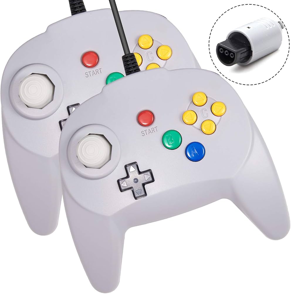 Amazon | kiwitatá Mini N64コントローラー 2個パック レトロ N64 有線