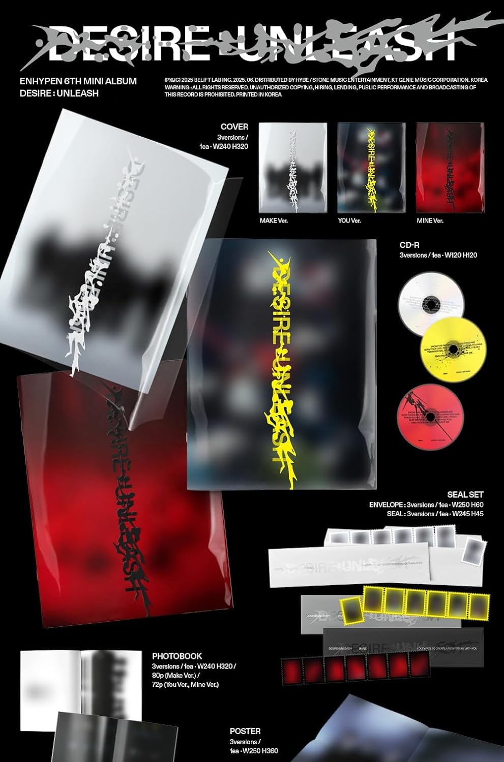 Amazon.com: EN-HYPEN DESIRE : UNLEASH 6th Mini Album (YOU ver