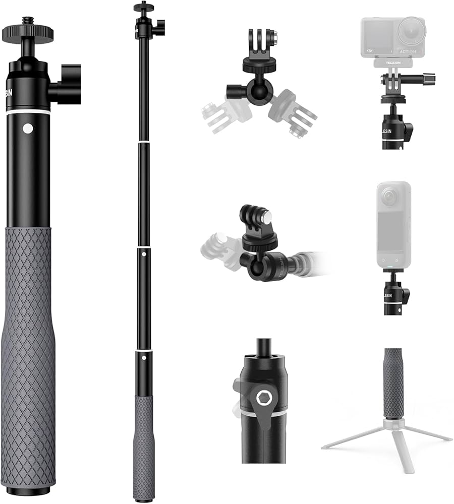 Amazon.com : TELESIN 360°Waterproof Selfie Stick 25.75