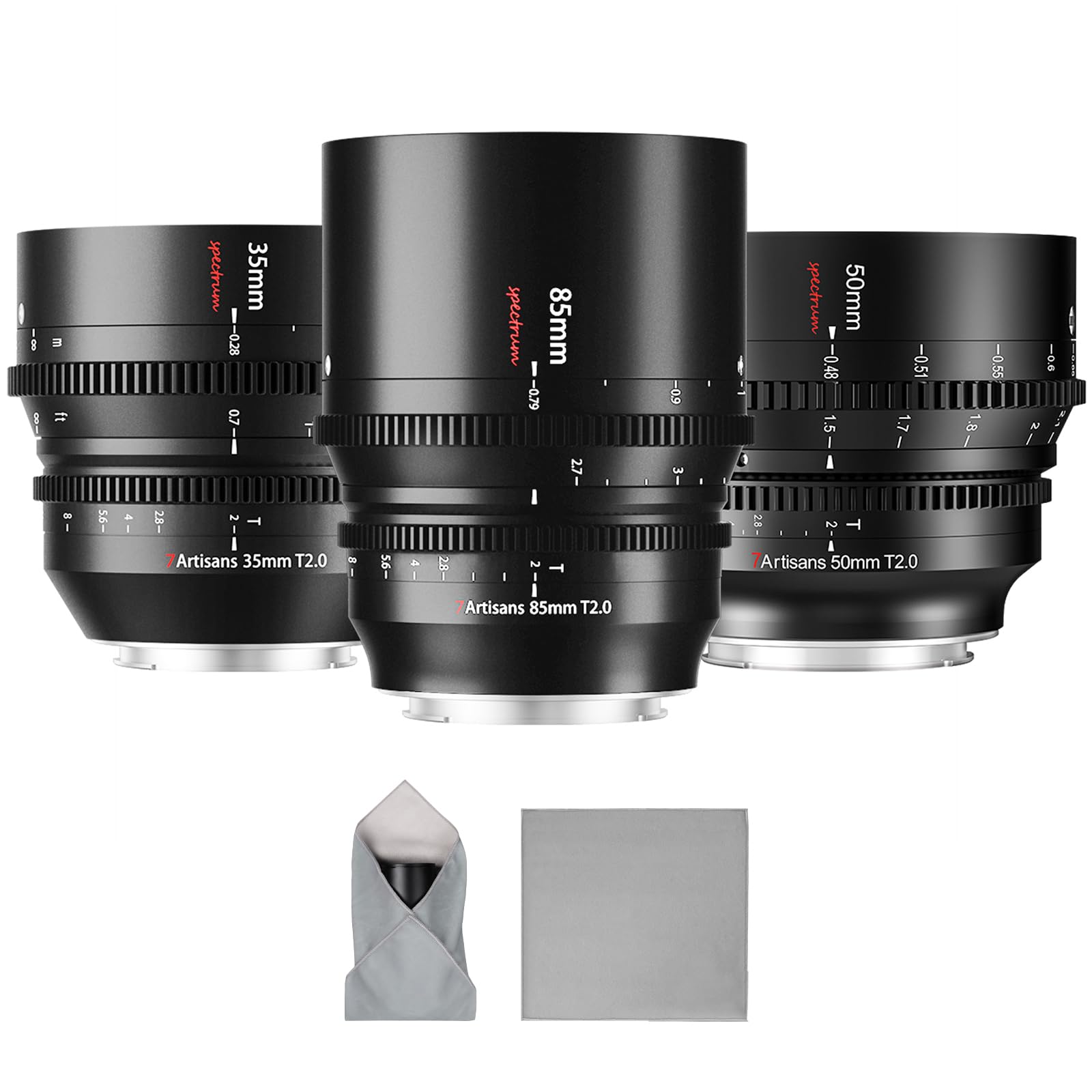 Amazon.com : 7artisans 35mm/50mm/85mm T2.0 Large Aperture Cine