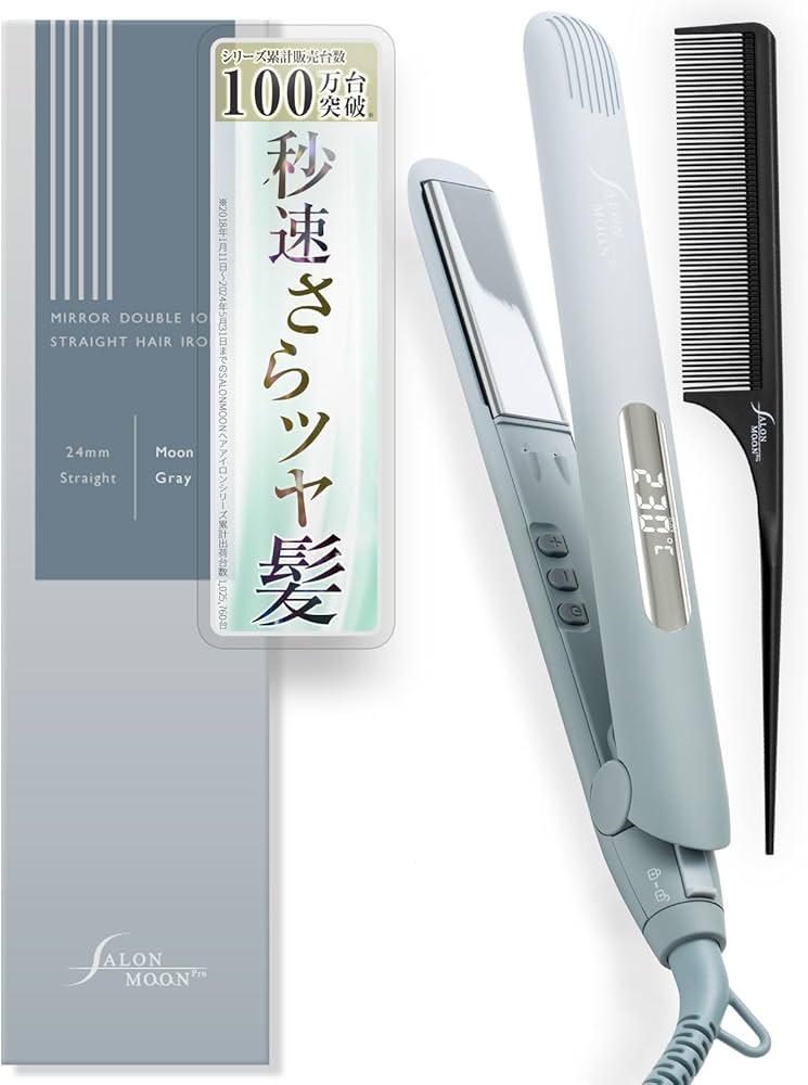 Amazon.co.jp: Salonmoon AM24GR Hair Iron, Straight, 0.9 inches (24