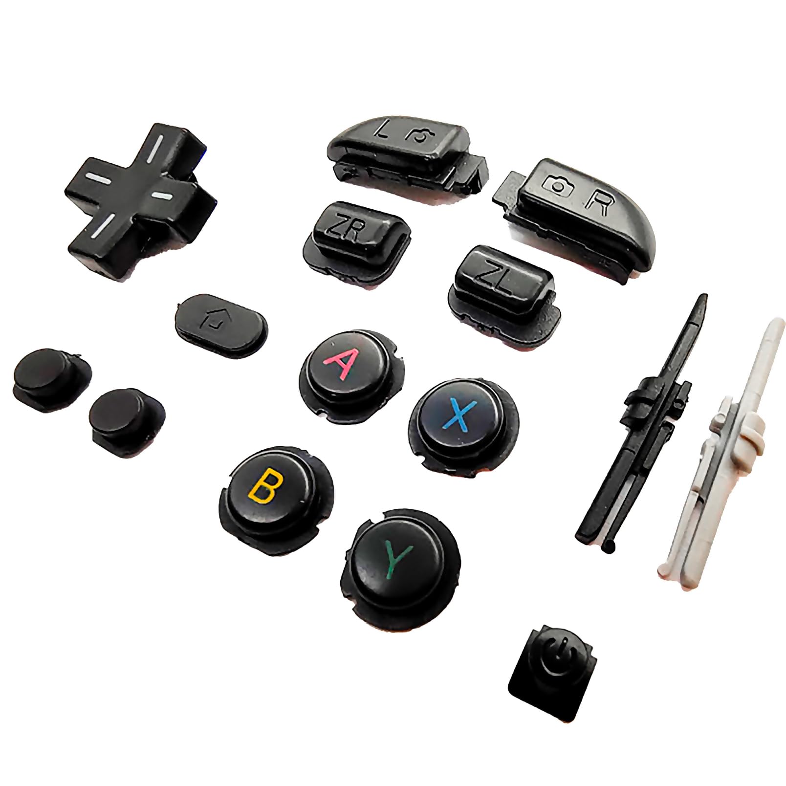 Amazon.co.jp: ブラックカラー New3DSXL エクストラキーボタン 15個