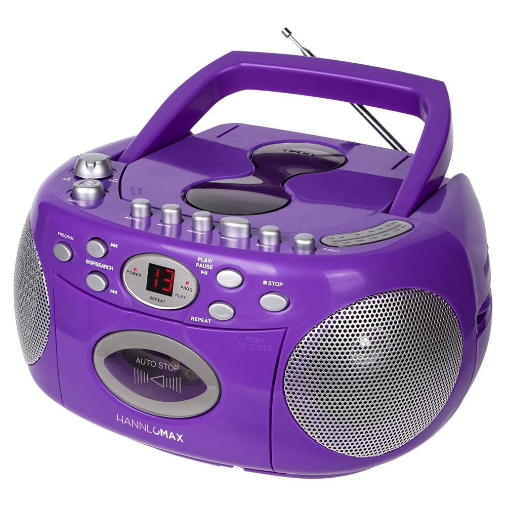 Amazon.com: HANNLOMAX HX-323CD Portable CD Player, AM/FM Radio