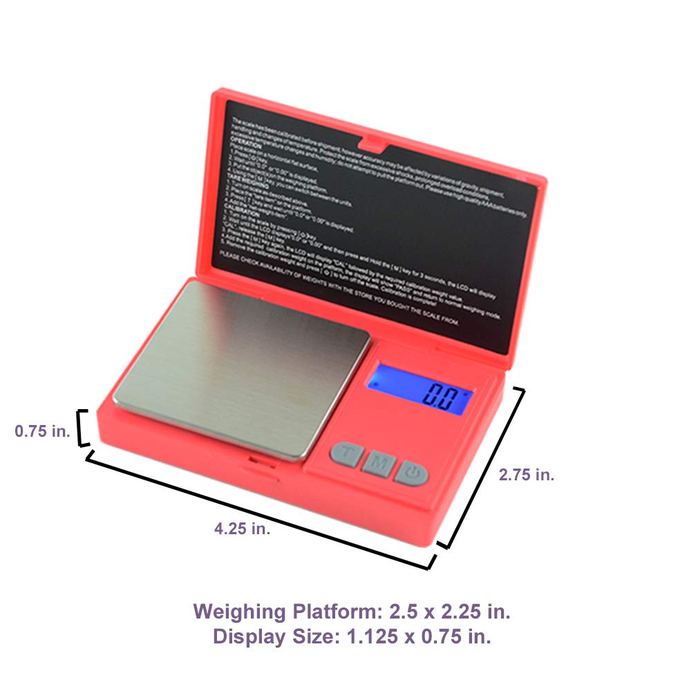 AWS MAX-700 Digital Scale 700g x 0.1g (Red) : Amazon.co.uk