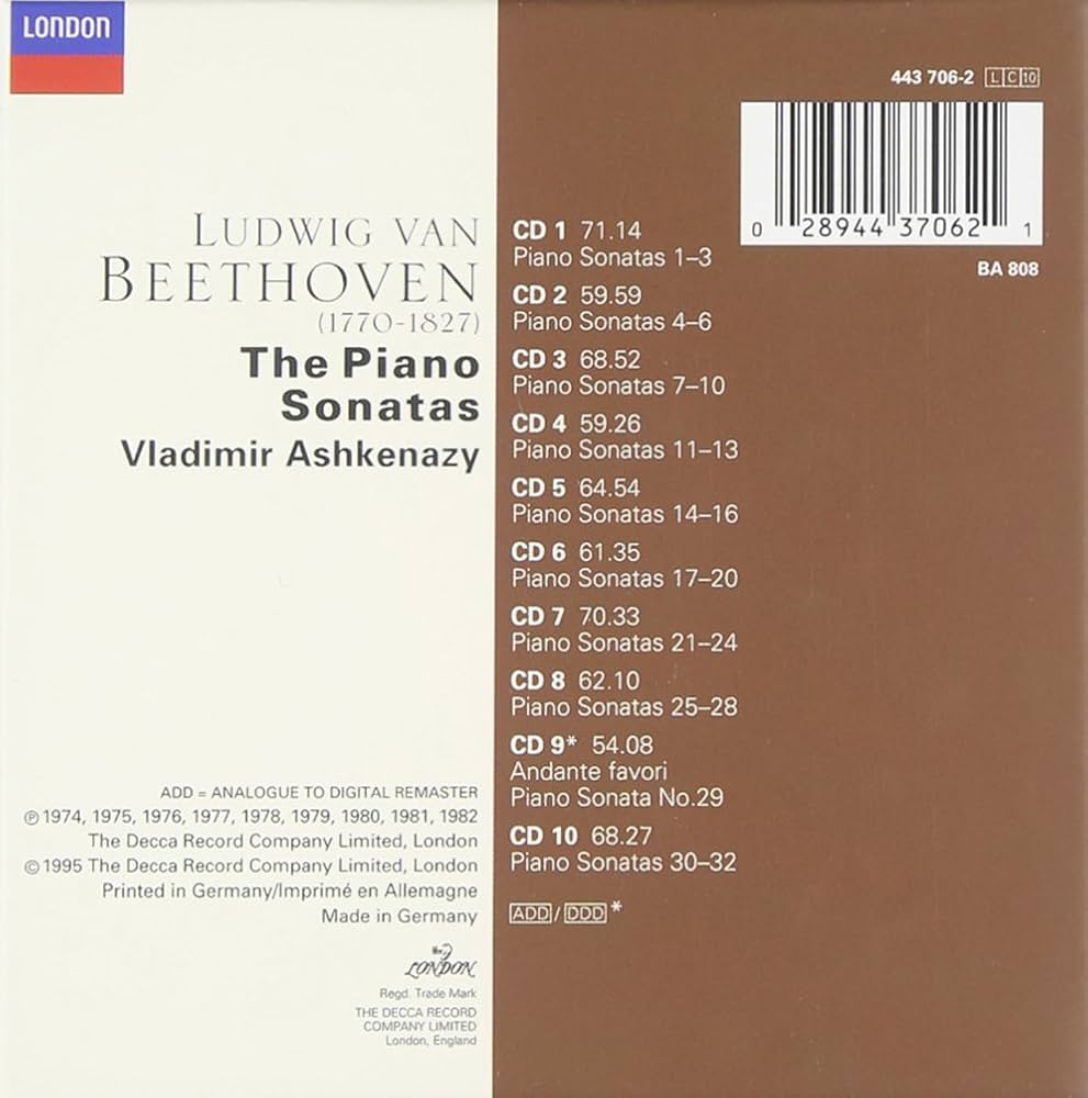 Ludwig van Beethoven - The Piano Sonatas (10 CD) - Amazon.com Music