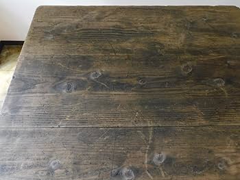 Amazon.co.jp: ふるい木味おおきな鉄脚テーブルHK-a-03442アンティーク