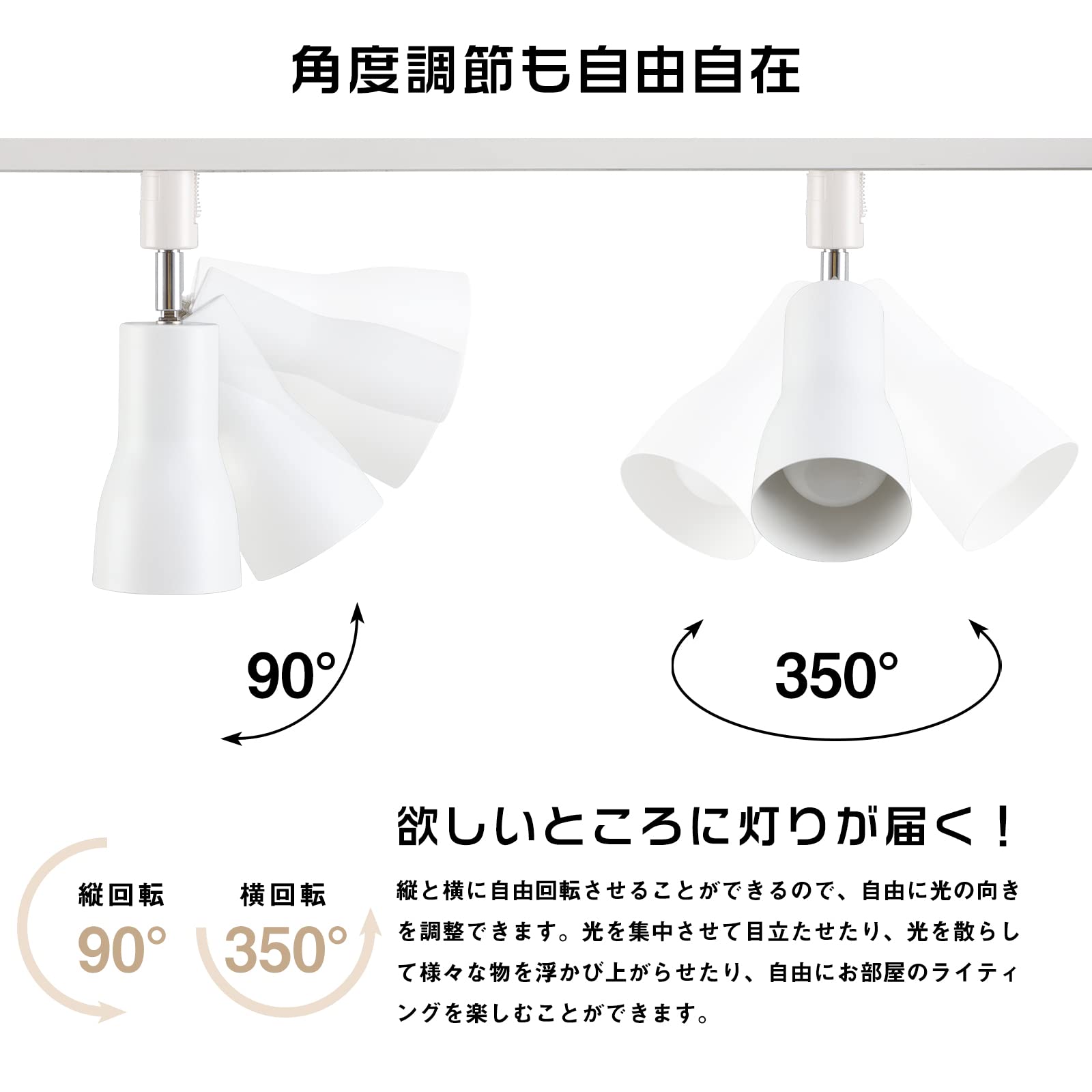 Amazon.co.jp : 共同照明 4個セット ダクトレール用 スポットライト