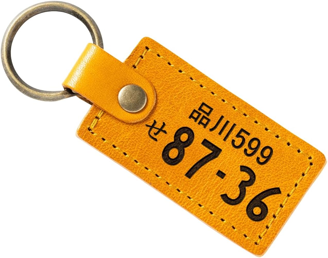 Amazon.co.jp: [MokuMoku] ナンバープレート キーホルダー 名入れ